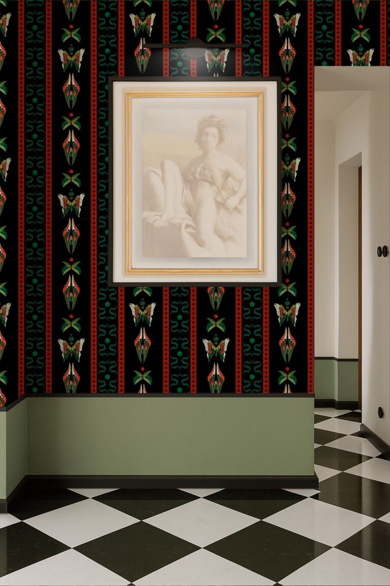 Bugs Lines Onyx | Wallpaper